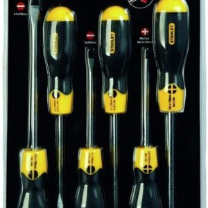 Stanley, 6 pcs Set - Flat 6.5mm X 200mm,  Flared 3mm X 75mm, 5mm X  100mm, 6.5mm X 150mm, PH #1