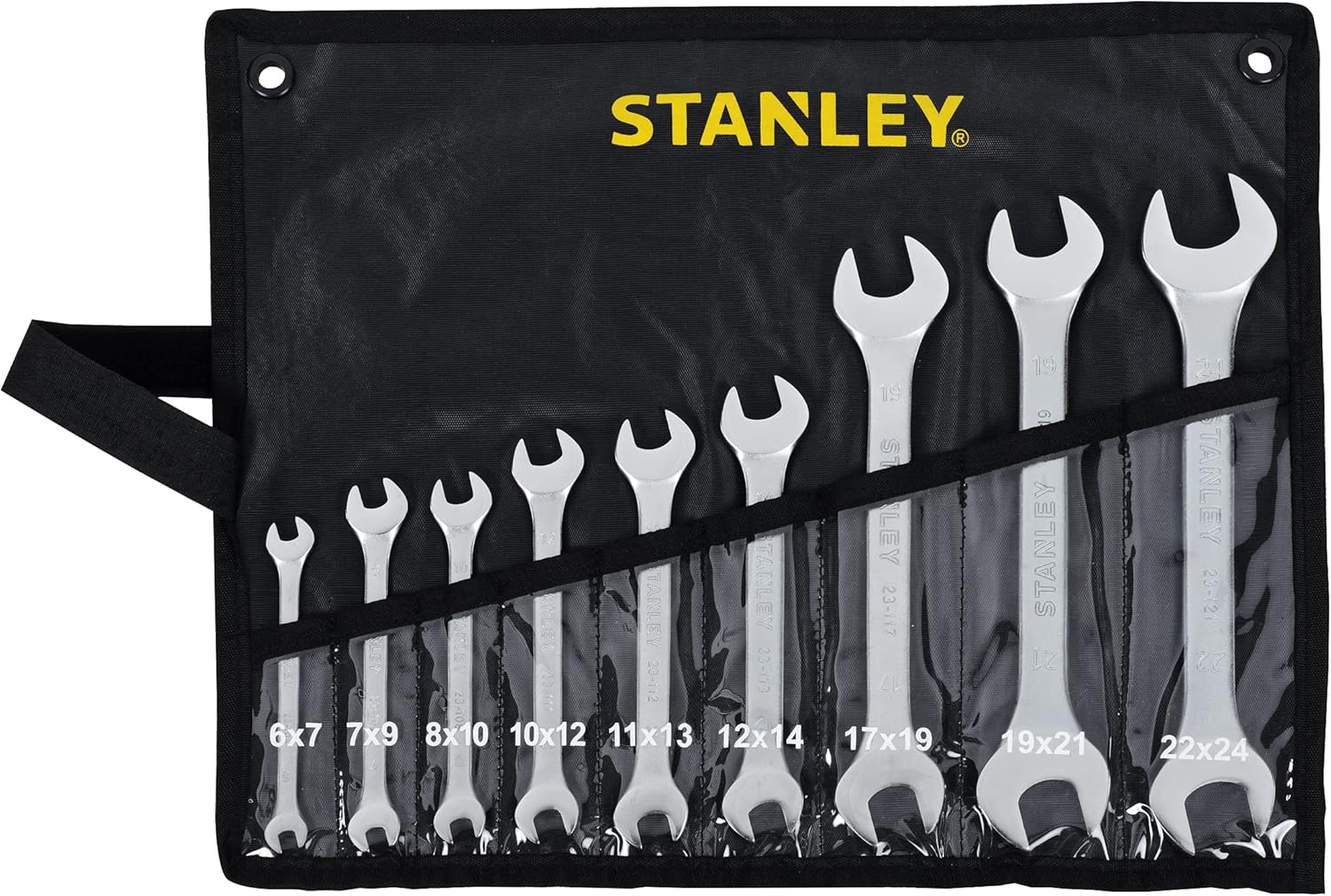 Stanley, STANLEY-COMBINATION SPANNER SET 14PC (8, 9, 10, 12, 13, 14, 17, 19, 21, 22, 24, 27, 30, 32mm)