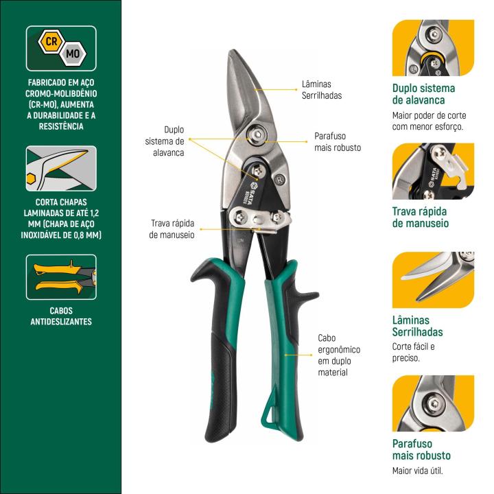 SATA, 10" AVIATION TIN SNIPS RIGHT CUT - Image 3