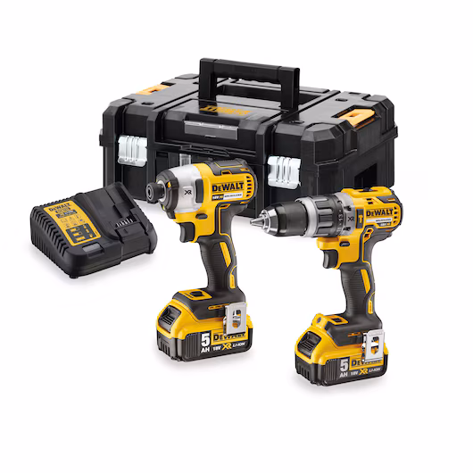 Dewalt, 18V Brushless Compact Drill Driver, 2 x 5.0Ah batteries
