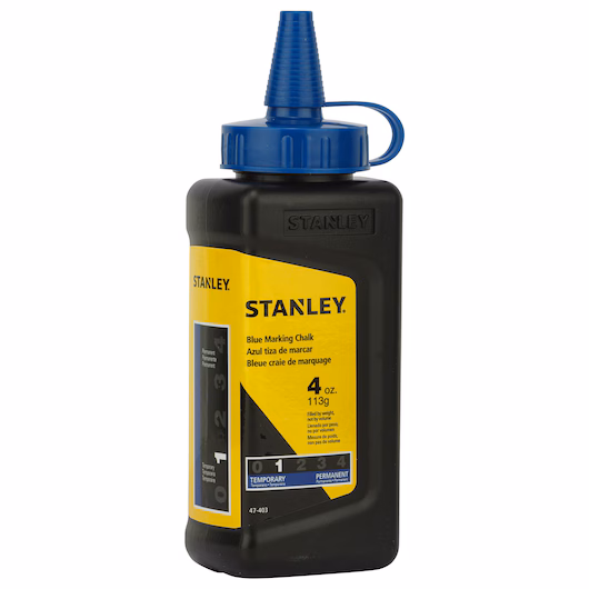 Stanley, 30m Chalk Line Set - 30M Chalk Line 115g Blue Chalk & Level - Image 2