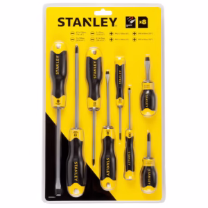 Stanley, 8 pcs set - PH #0 X 60mm, PH #1 X 100mm, PH #2 X 150mm, PH #2 X 45mm, 3mm X 75mm, 5mm X 100mm, 6.5mm X150mm, 6.5mm