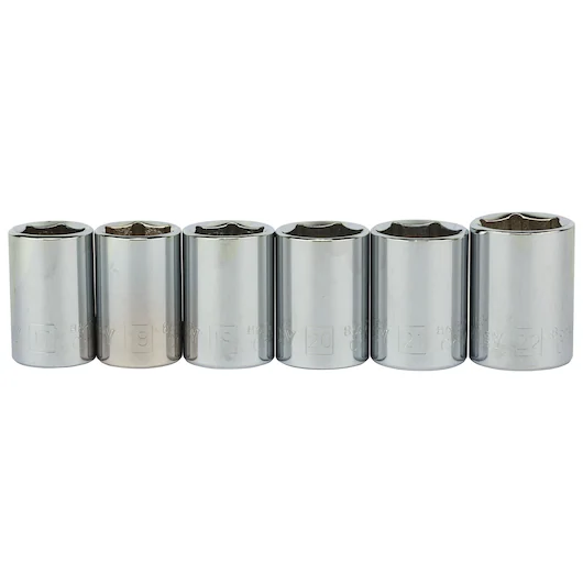 Stanley, 1/2 Sq. Drive Socket Set, 6 Pt.(24 Pcs) 10-32mm - Image 5