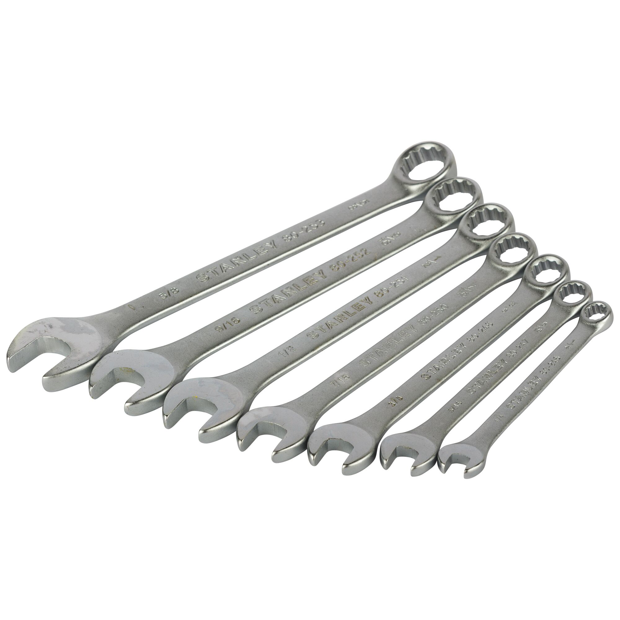 Stanley, 13Pc Comb Wrench St-Imperial (INCHES) 1/4", 5/16", 3/8", 7/16", 1/2", 9/16", 5/8", 11/16", 3/4", 13/16", 7/8", 15/16", 1" - Image 2