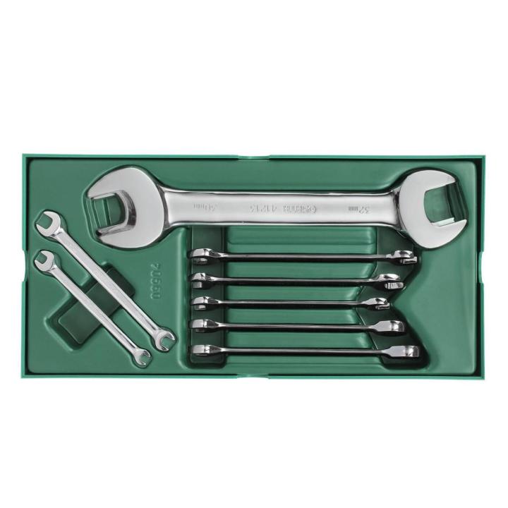 SATA ,10 PC. METRIC OPEN END AND COMBINATION RATCHETING WRENCH TRAY SET - Image 5