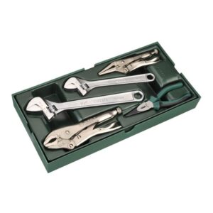 SATA ,5 PC. ADJUSTABLE WRENCH AND PLIERS TRAY SET