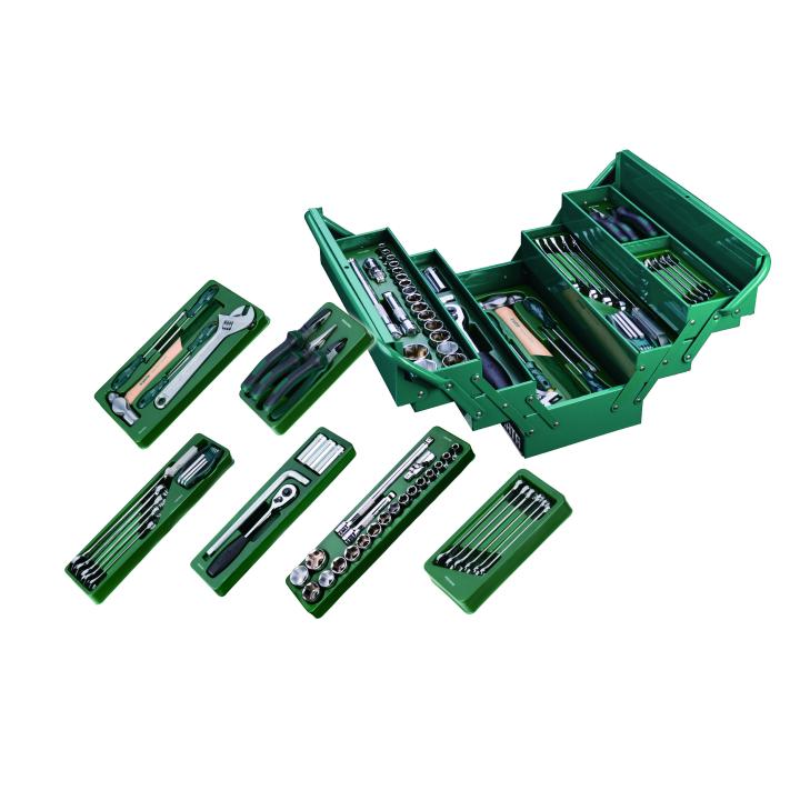 SATA, 70 Pc. 1/2" Drive 6 Point Metric Cantilever Tool Box and Tray Set - Image 11