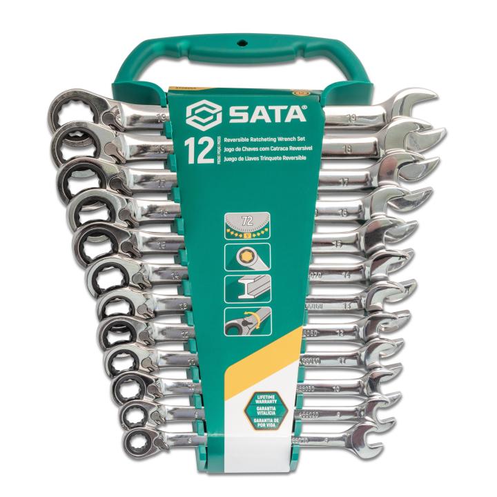 SATA, REV RATCHETING WRENCH METRIC SET 12PC ST - Image 2