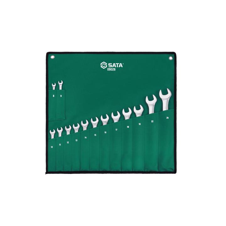 SATA,14 PCS METRIC COMBINATION WRENCH 8-24MM SET