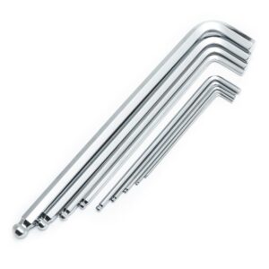 SATA, 9 Pc. Metric Extra Long Ball Point Hex Key and Torque Handle Set (1.5 - 10mm)