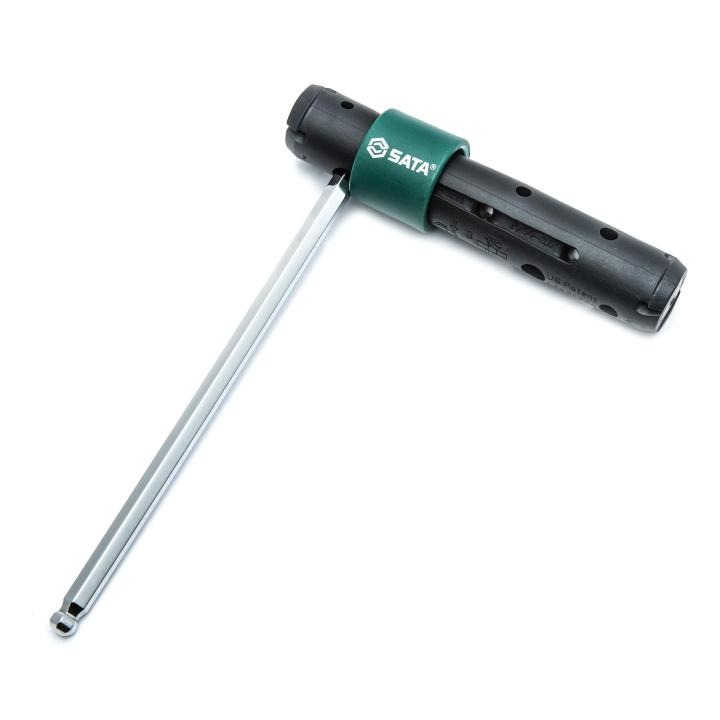 SATA, 9 Pc. Metric Extra Long Ball Point Hex Key and Torque Handle Set (1.5 - 10mm) - Image 4