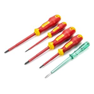 SATA, 5 Pcs T-Series VDE Insulated Screwdriver Set