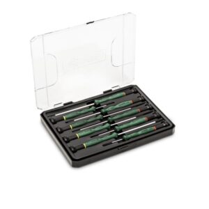 SATA, 9 PC. PRECISION COMBINATION SCREWDR SET