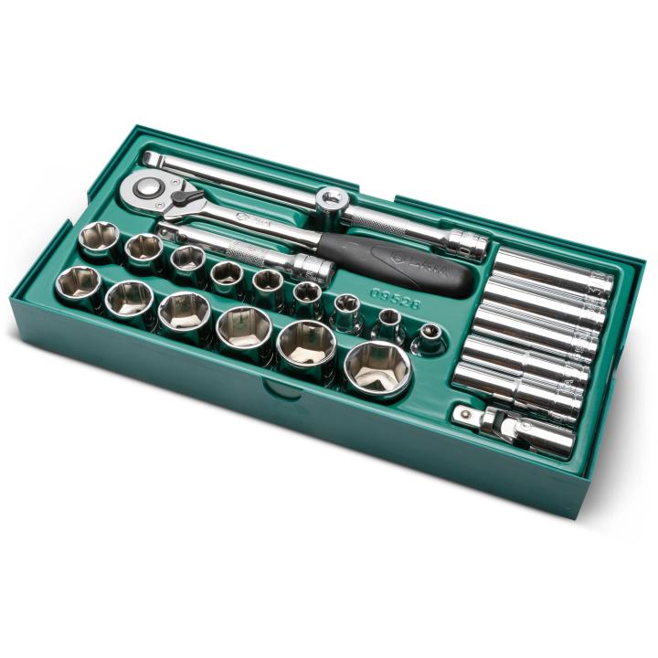 SATA, 25 PCS 1/2" DRIVE SAE SOCKET TRAY SET - Image 6