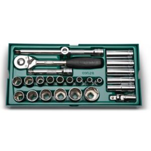 SATA, 25 PCS 1/2" DRIVE SAE SOCKET TRAY SET