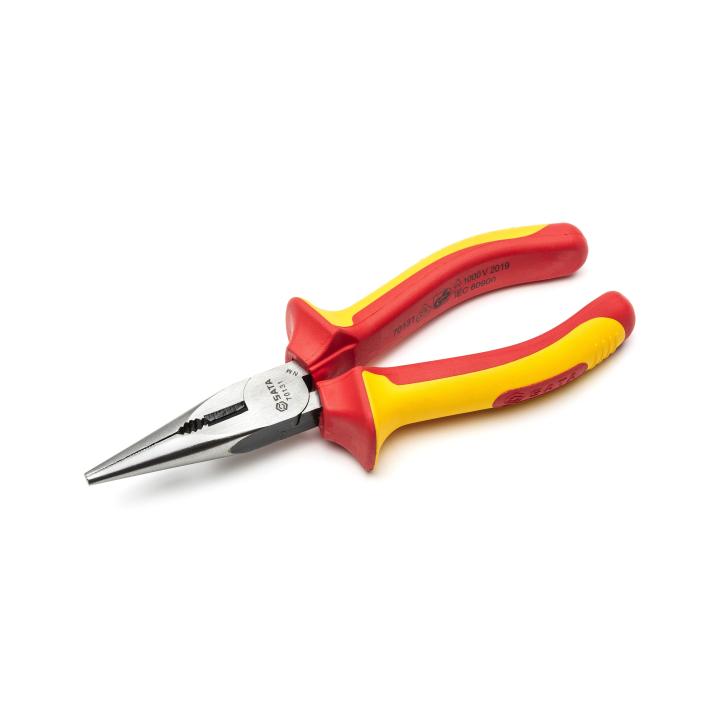 SATA, VDE Insulated Long Nose Pliers 8"