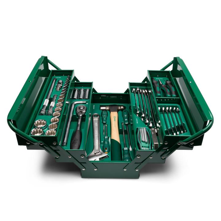 SATA ,70 PC. 1/2" DRIVE 12 POINT METRIC CANTILEVER TOOL BOX AND TRAY SET - Image 9