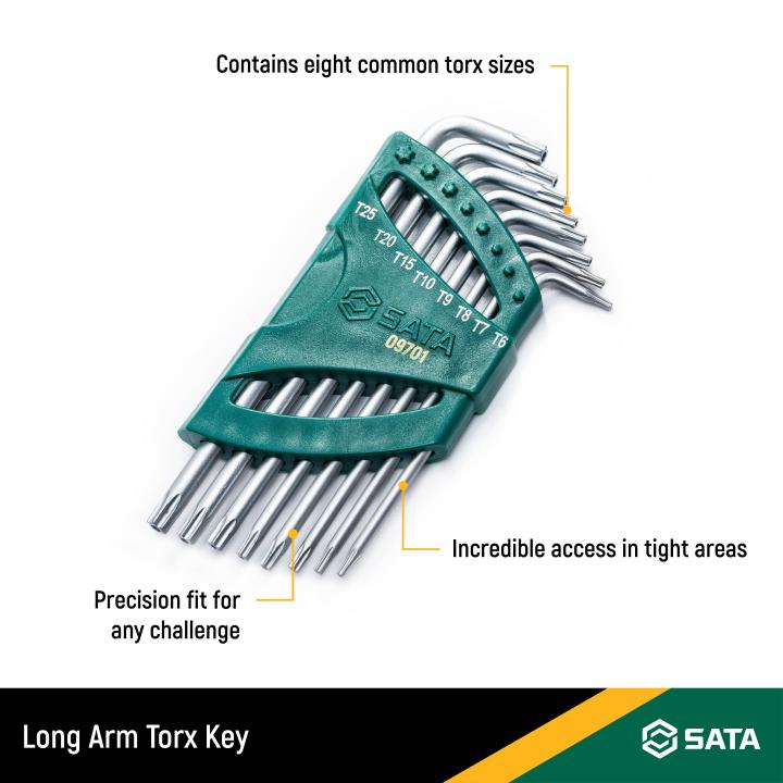 SATA, 8 PCS TAMPER-PROOF TORX KEY SET - Image 2
