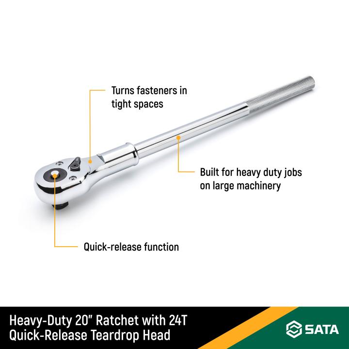SATA ,3/4” DRIVE QUICK-RELEASE TEARDROP RATCHET - Image 6