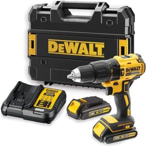 DEWALT 18V BrUShless Compact Hammer Drill With 2 X 1.5Ah Lithium-Ion Batteries + Charger In Kitbox Dcd778S2